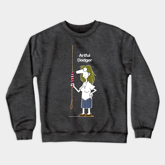 Bell Ringing Artful Dodger (Dark background) Crewneck Sweatshirt by Grandsire